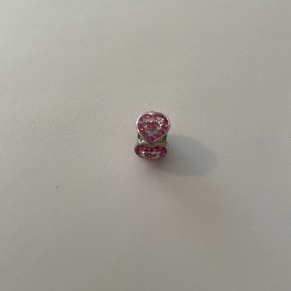 Fits Pandora bracelet  heart crystal charm